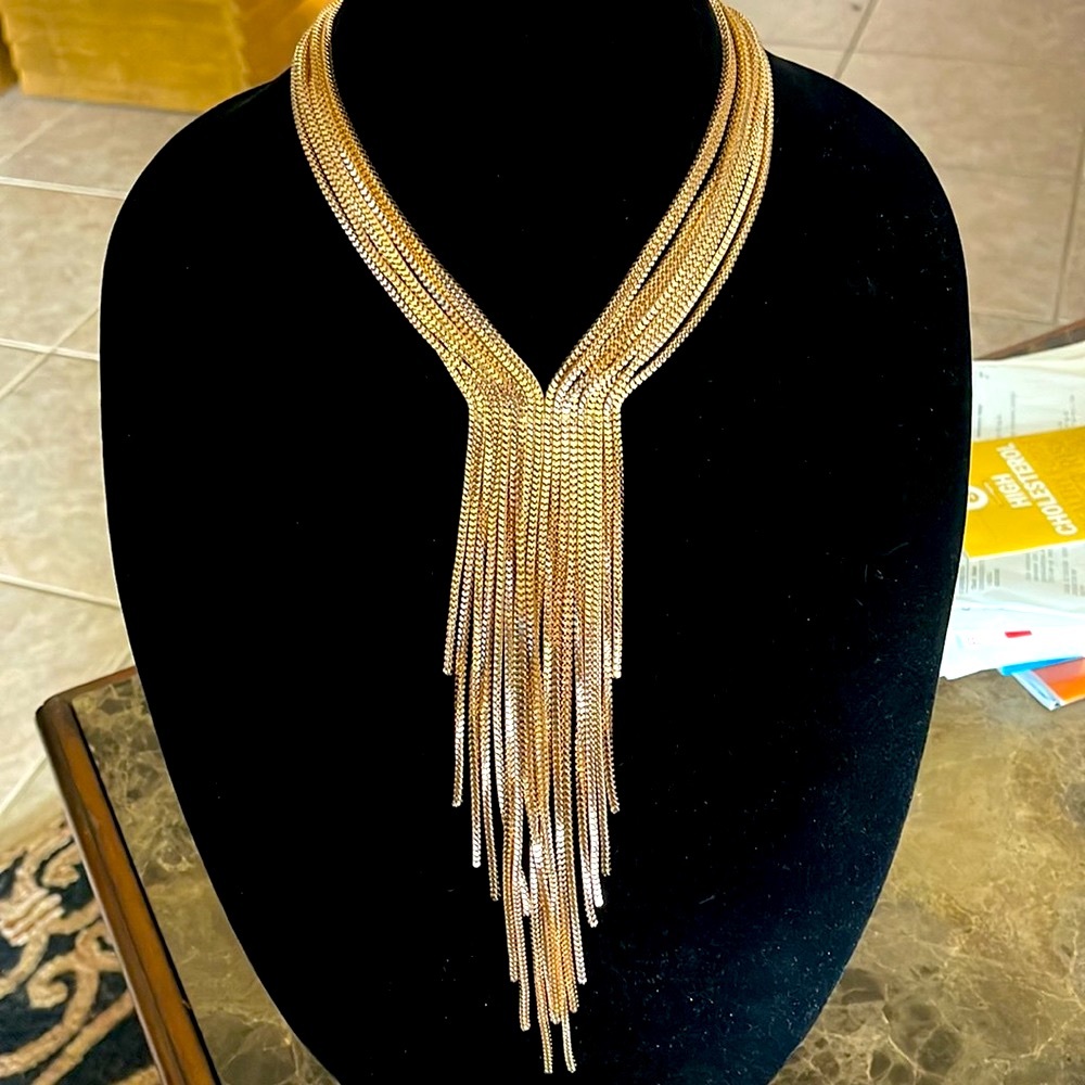 - Fabulous Statement Necklace Chains Chains Chain… - image 1